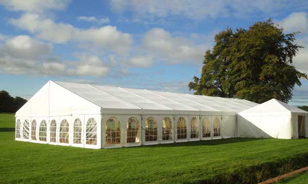 A marquee for a funeral or wake