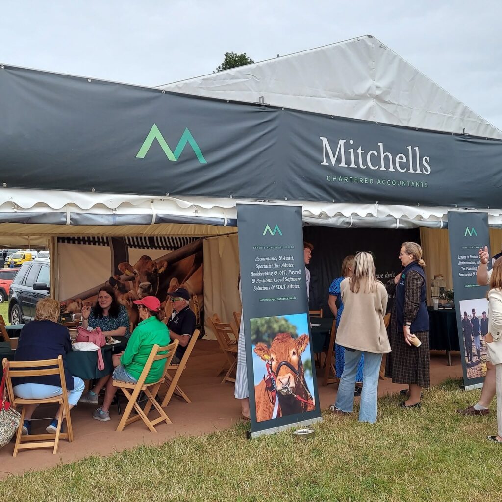 show marquee and furniture
